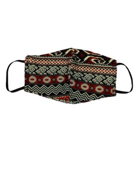 Cotton Fabric Designer Face Mask -Maroon & Black Cotton Fabric Designer Face Mask -Maroon & Black